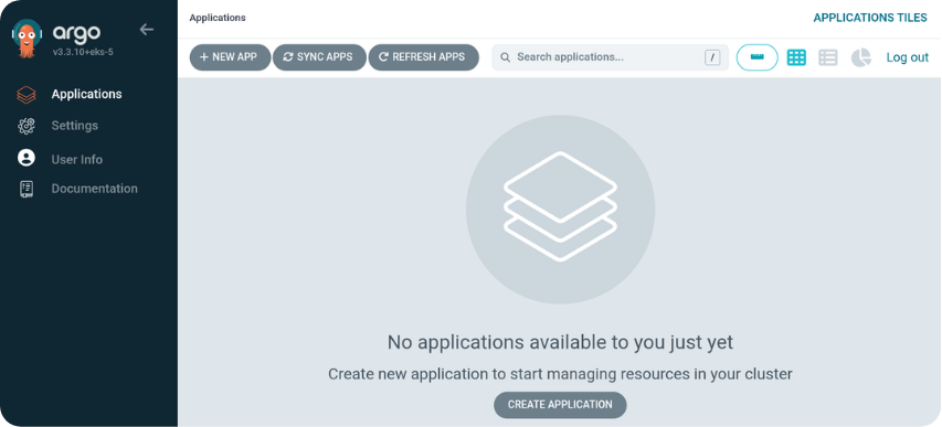 Managed Argo CD Applications empty state after SSO